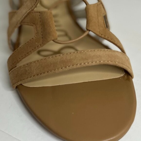 Sam Edelman Womens Ardella Leather Lace Up Gladiator Size 8.5 in Golden Camel - Picture 2 of 7